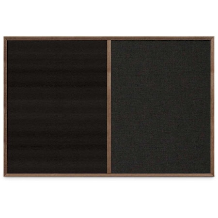 United Visual Products Slim Style Indoor Enclosed Corkboard, 24 UV502SC-BRONZE-BUFF